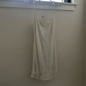 Oh Polly beaded white dress!